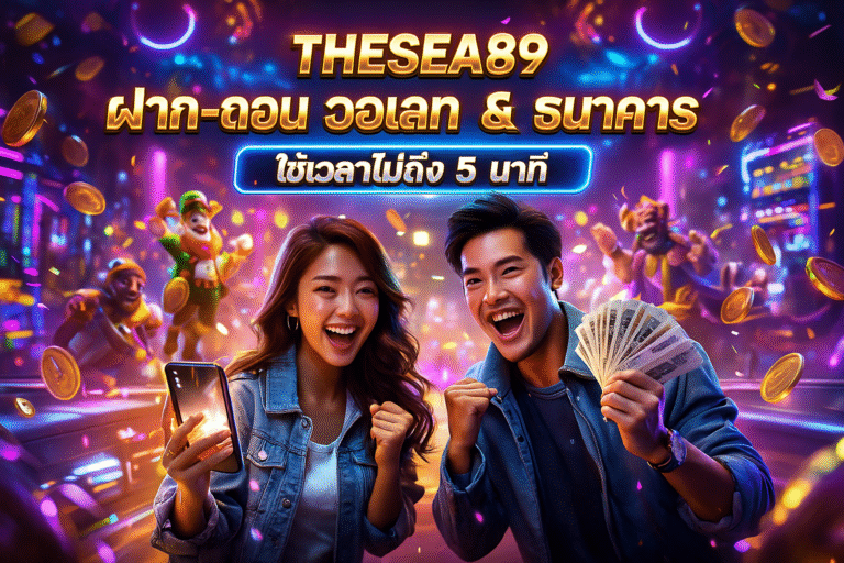 THESEA89 ฝาก-ถอน วอเลท & ธนาคาร ใช้เวลาไม่ถึง 5 นาที