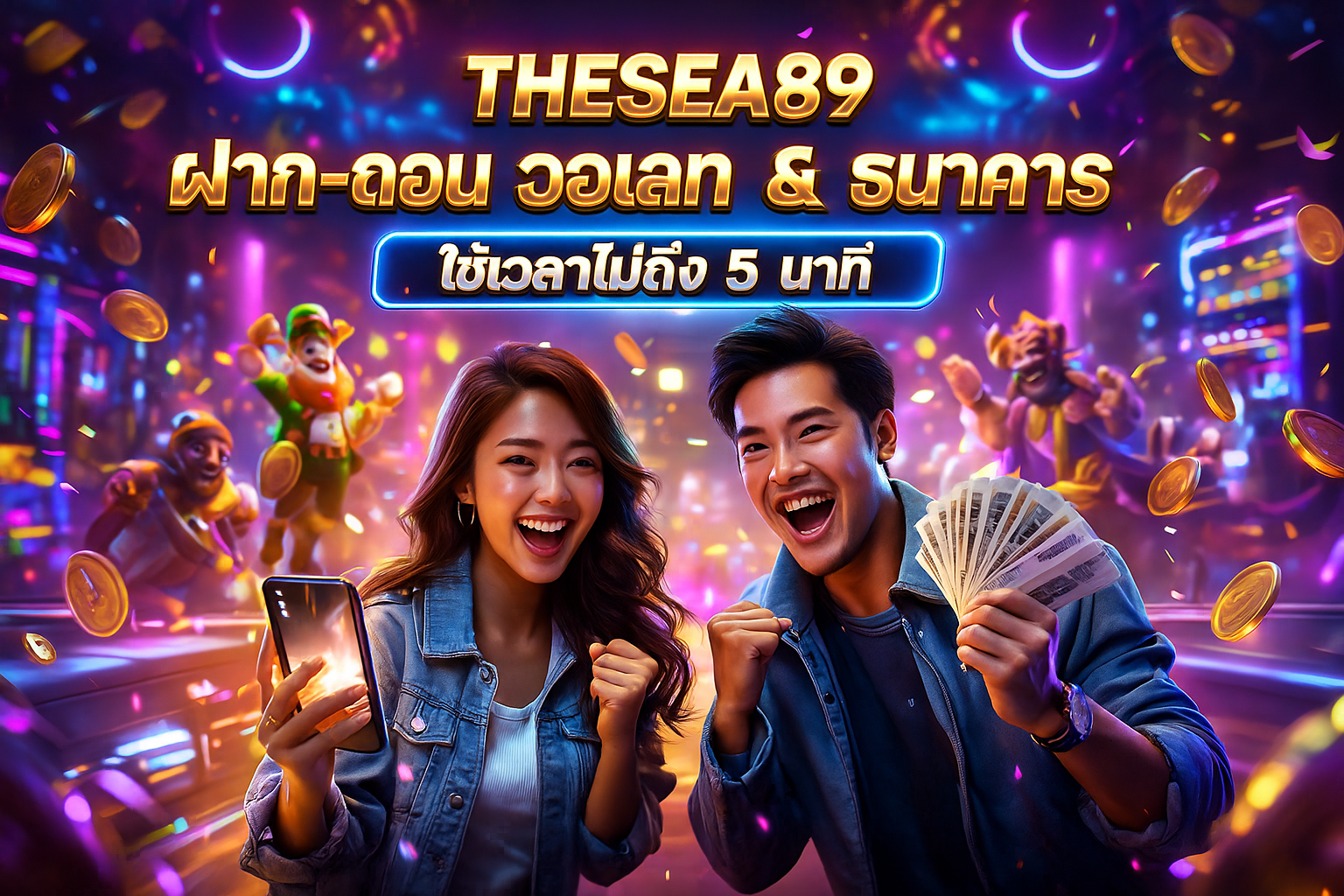 THESEA89 ฝาก-ถอน วอเลท & ธนาคาร ใช้เวลาไม่ถึง 5 นาที